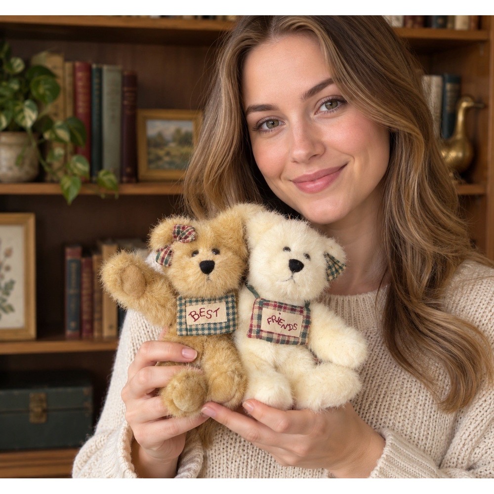 Boyds Bears Bestest & Buddy Truefriends 903005 Best Friends Plush Pair Tags